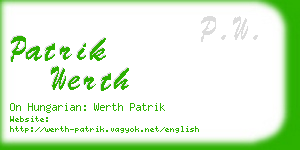 patrik werth business card